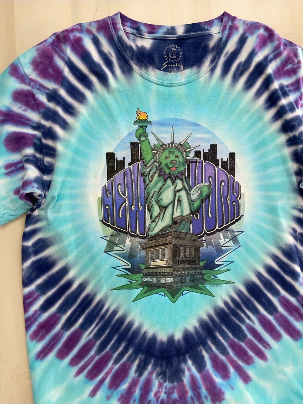 1992 print graphic tee T-shirt Grateful Dead New York Sundog coast to coast - Picture 4 of 8